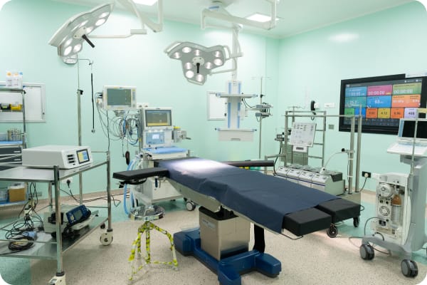 A well equipped operation theatre for all the surgical services.